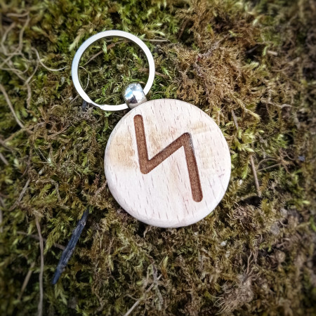 БРЕЛОК ДЕРЕВ'ЯНИЙ РУНА СОУЛ РУЧНА РОБОТА (KEYRING WOODEN FLEECE SOUL HANDMADE)